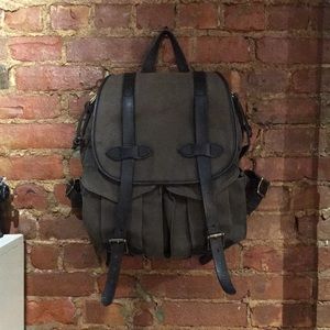 Filson Leather & Canvas Rucksack - Green